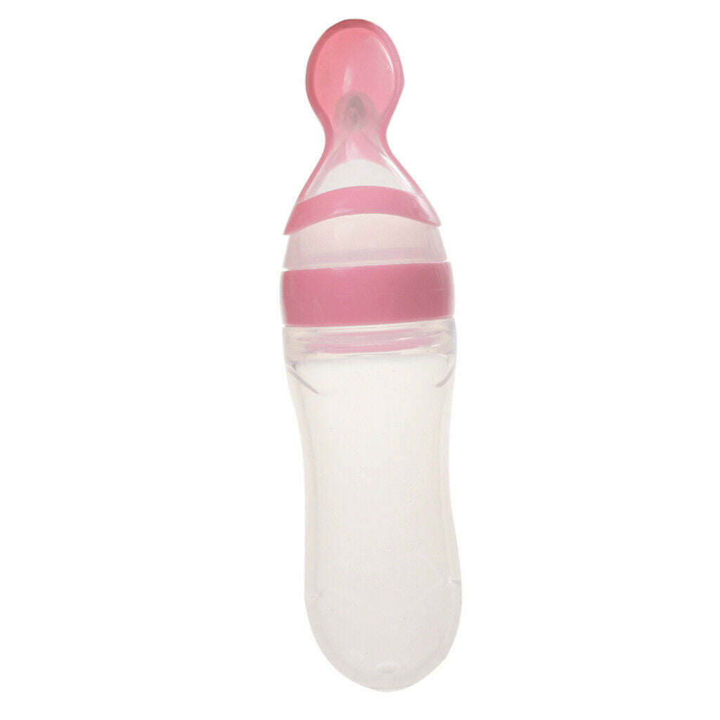 Kids Baby Silicone Feeding Bottle Spoon Dispenser With  Sensitive Spoon
