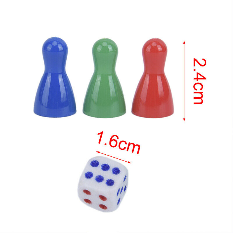 6Pcs Plastic Chess Dice Set for Card Games for Kids  Birthday Gift Accessorie_DD