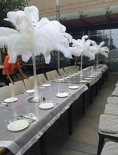 Wholesale 100 pcs white ostrich feathers 12-14 inch/30-35 cm Wedding
