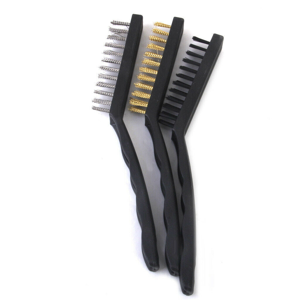 Mini Wire Brush Set Steel Brass Nylon