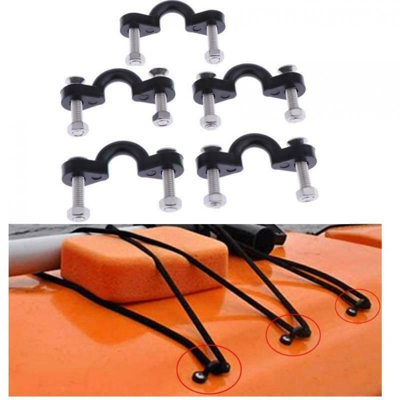 5 Pack Kayak Pad Eyes with Screws - Deck Loops - Tie Downs Nylon Bungee Pad Eye