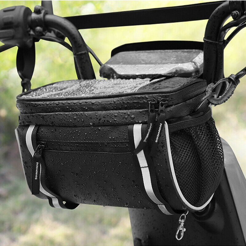 Touch Screen Motorcycle Scooter Bikes Handlebar Storage Bag Pocket Weatherproof