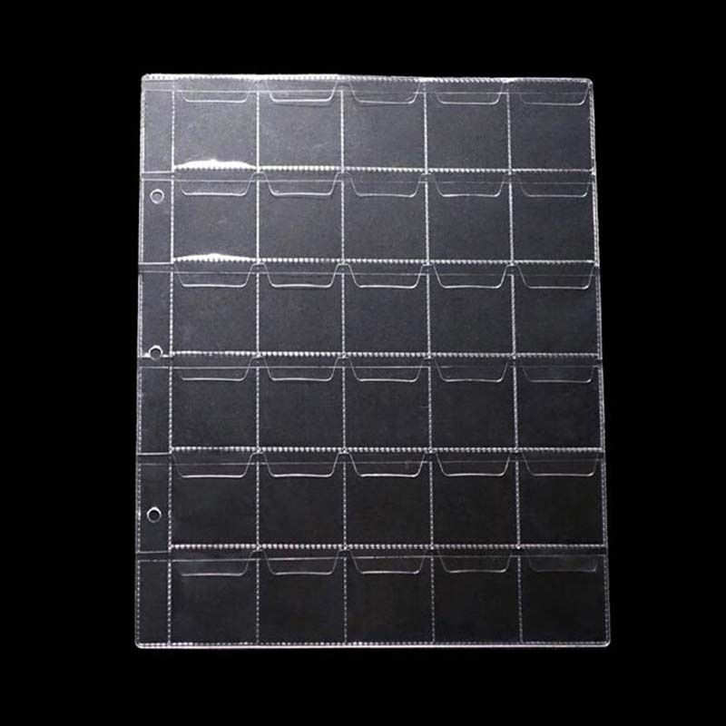 10x Pages 30 Pockets Plastic Coin Holders Storage Collection Money Album Case FL