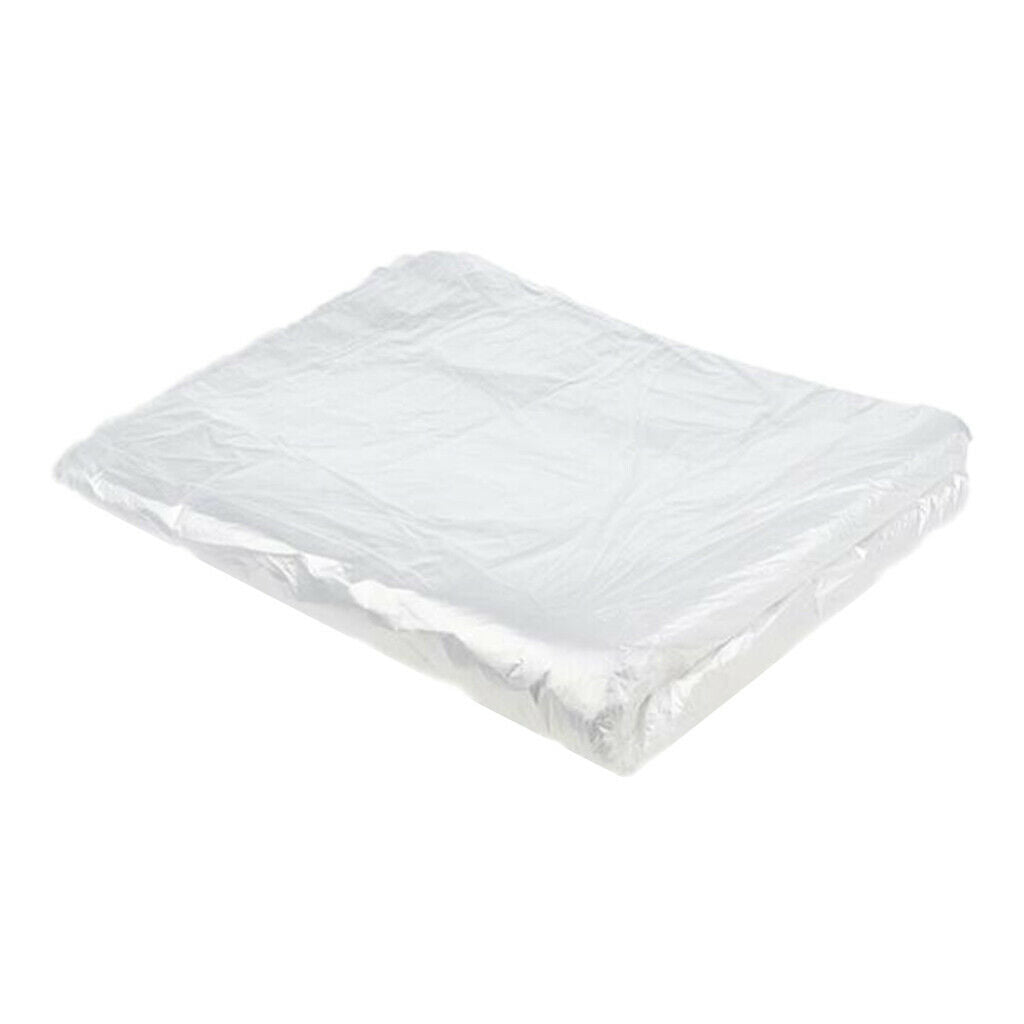 100pcs 51x35 in. Disposable Hair Cutting Capes & 4xClips Salon Gown Apron