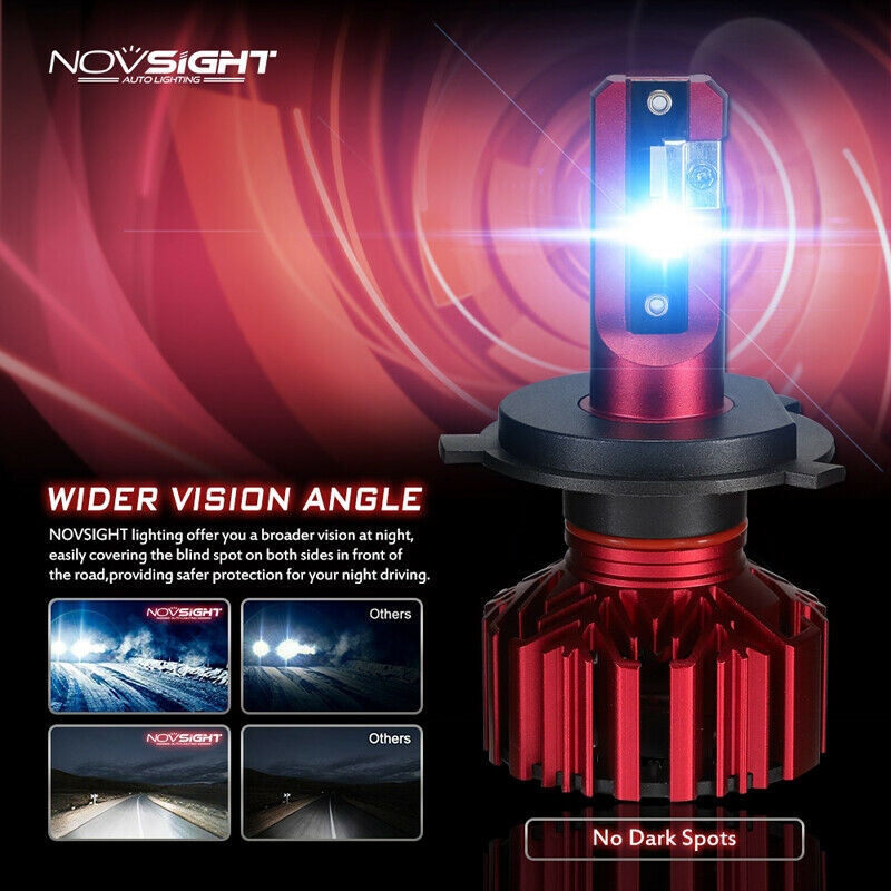 2PCS H4 High/low Car SUV LED Headlight Bulbs 6000K White 10000LM for Universal