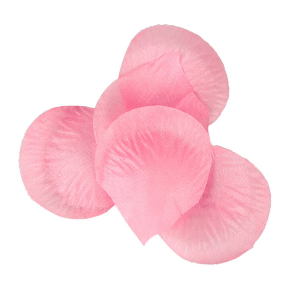 300Pcs Pink Silk Rose Flower Petals Confetti Wedding Party Table Bed Decoration