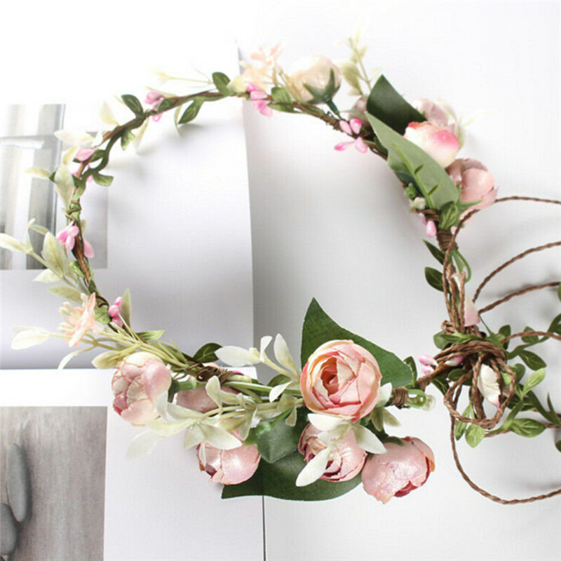 Women's Boho Flower Floral Hairband Headband Crown Party Bride Wedding BeachBDAU