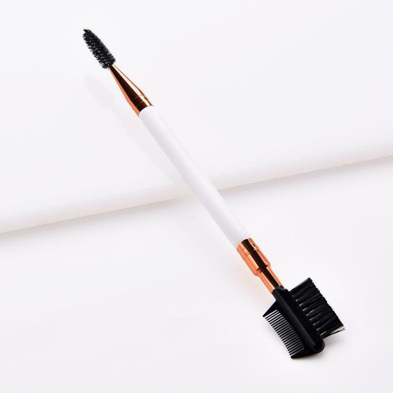 Wooden Eyebrow Eyelash Dual-Comb Extension Brush, Comb Cosmetic Makeup Tool - 20