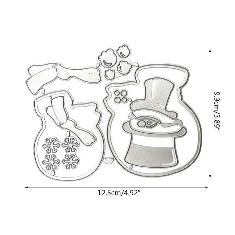 Christmas Loving Couple Snowman Carbon Steel Cutting Dies DIY Scrapbooking Photo