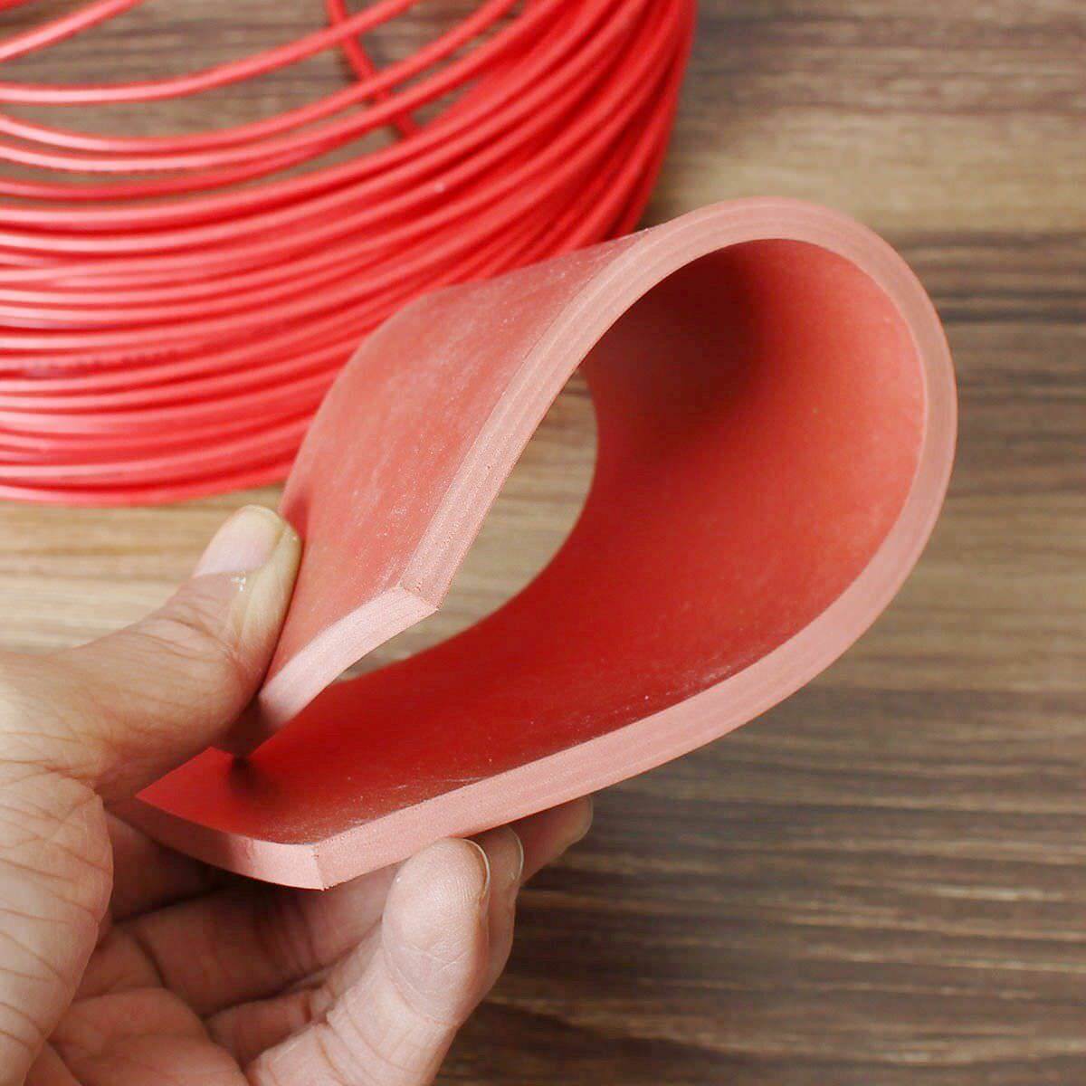 Silicon Rubber Sheet High Temp Solid Red Commercial Grade 8" x 3" -20° to 400° F