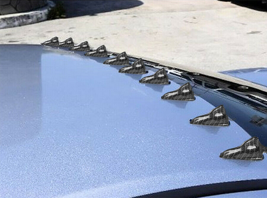 10PCS shark fins wings Empennage Car Rear Tail  Diffuser  Vortex Generator black
