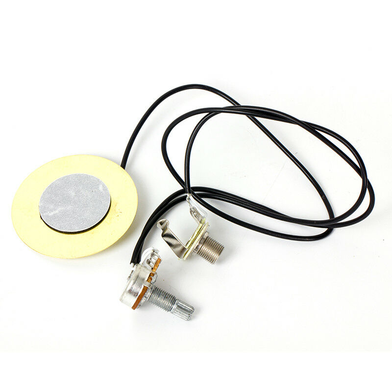 Piezo Contact Microphone Pickup Transducer for Guitar Ukulele Violin 1Pot 1 Jack