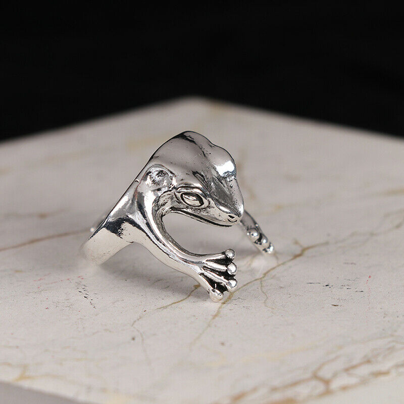 Frogs Rings Creative Design Animal Retro Ring Adjustable gift For Wom.l8