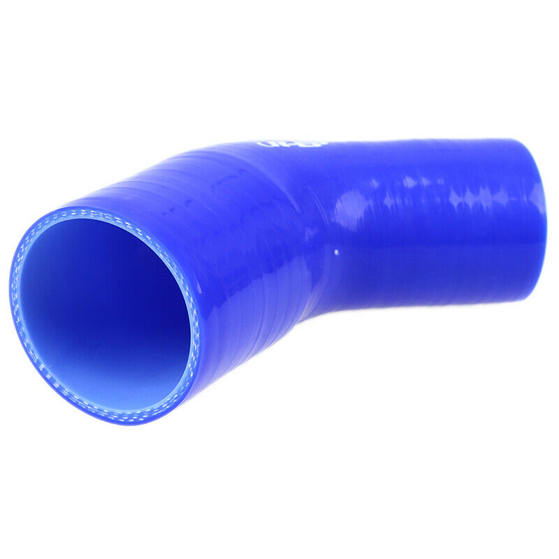 1PC Blue Variable diameter elbow Silicone hose 45 degree 2.5"-2" reducer COUPLER
