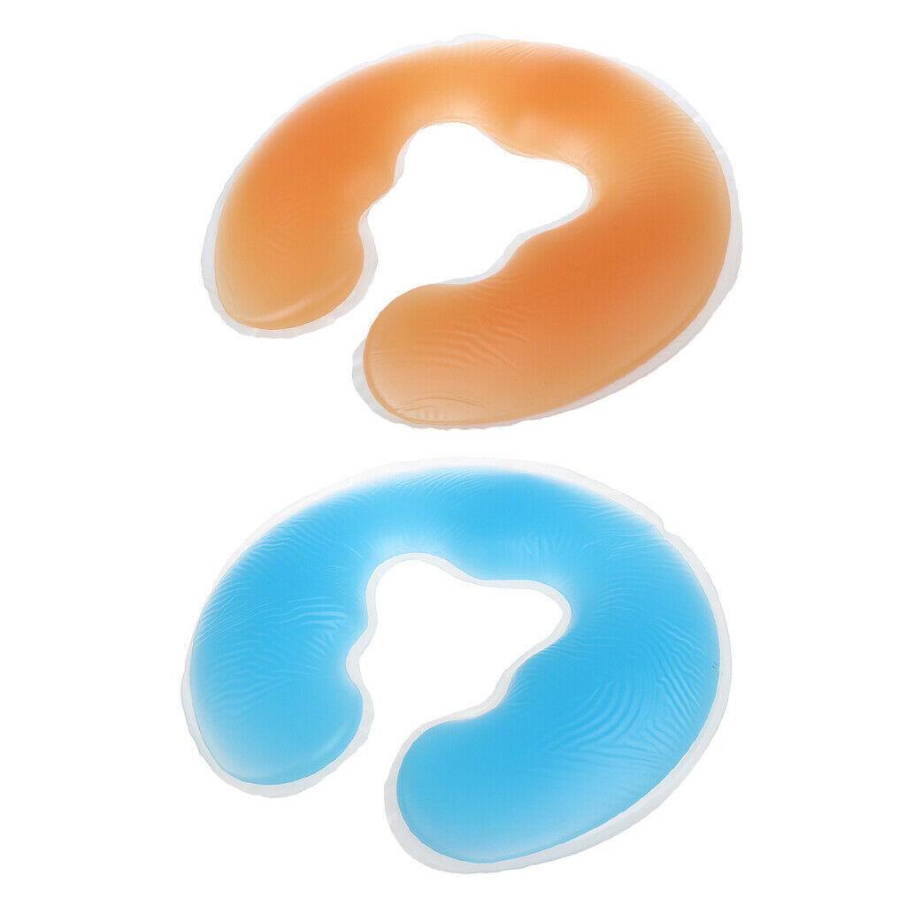 Set of 2 Silicone Gel Pillow Face Head Rest Cradle Cushion Bolsters Pad