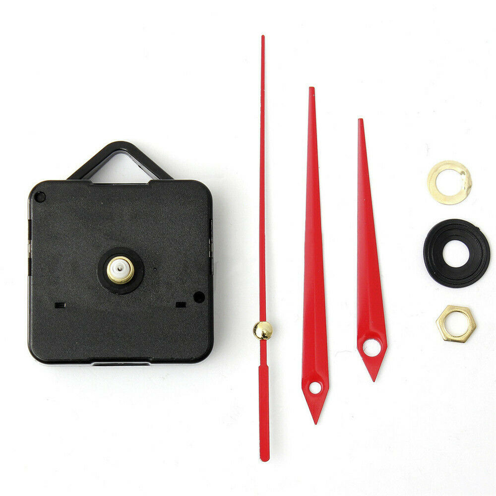 New Red Long-Hands Quartz Wall Clock Spindle Movement Mechanism Part Repair Tool