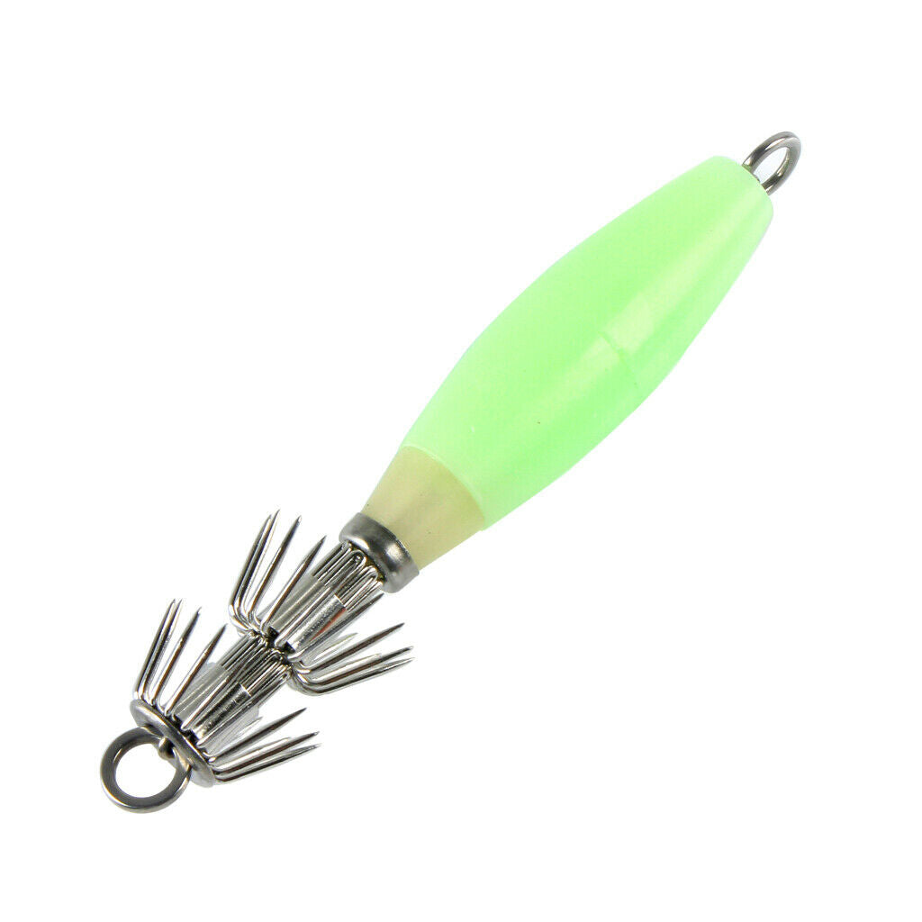4pcs Squid Jigs Fishing Lures Hard Baits Saltwater Bass Jig Hook 2 Colors