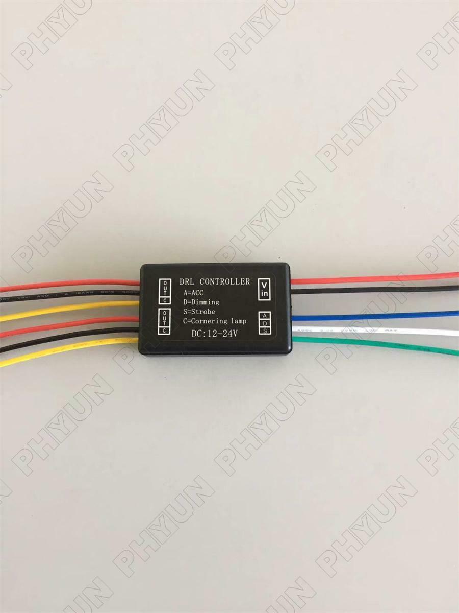 12V-24V Car LED Daytime Running Light Controller w/ Time Delay Dimming Strobe