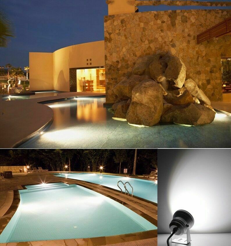 Marine Boat Yacht Fishing Lamp Underwater Light White  LED Floodlight