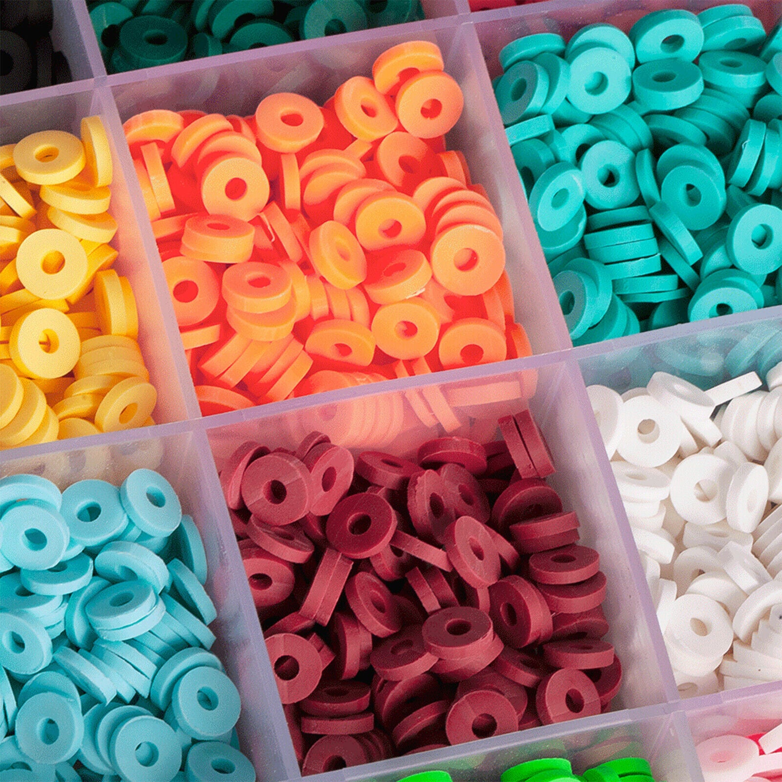 20 Colors 6mm Clay Heishi Beads Round Beads Loose Spacer Beads DIY Craft