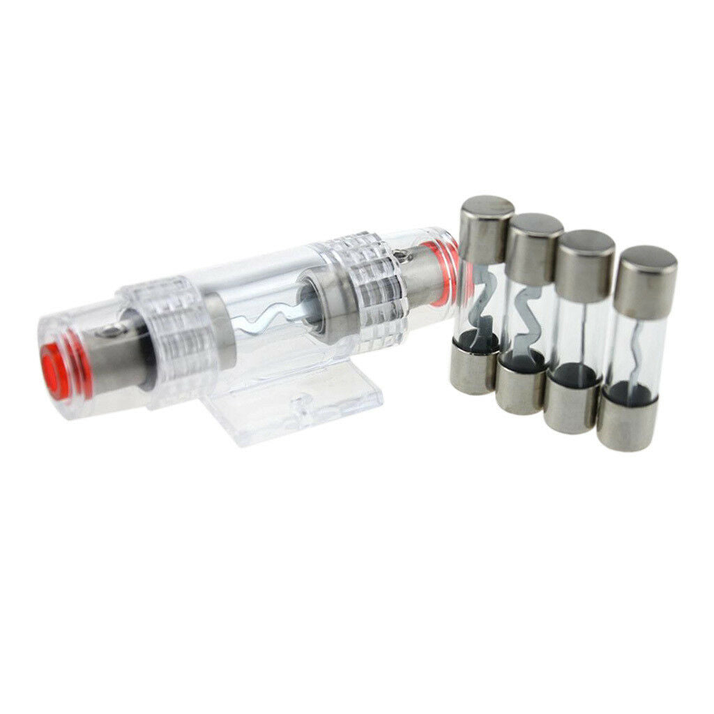 4 Pieces Car Audio Part Electronics 60A AGU Fuses with 4/8 Gauge Fuse Holder