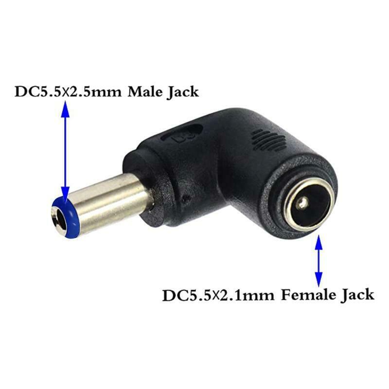 55X 25 DC Male To 55CX21 Female Power Adapter 90 Degree DC Right Angle 5Pcs