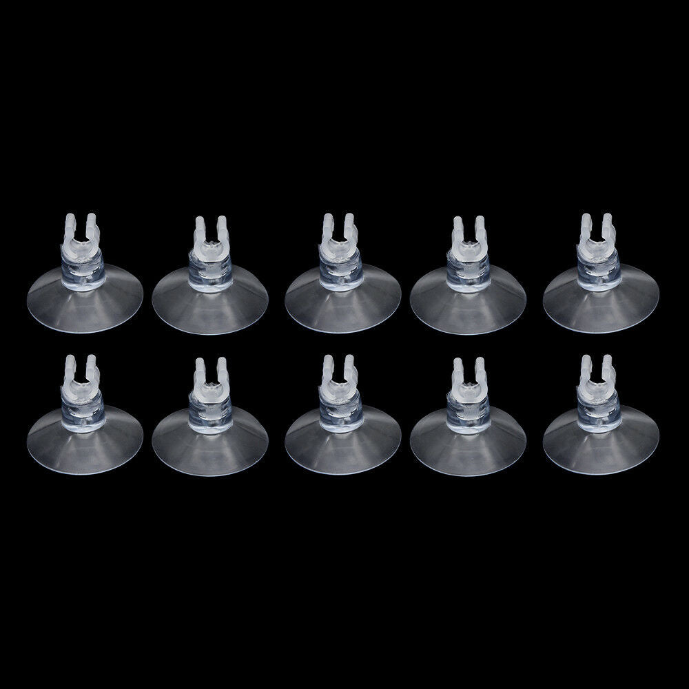 10X Clear Aquarium Fish Tank Suction Cup Sucker Holders For Air Line Tube New