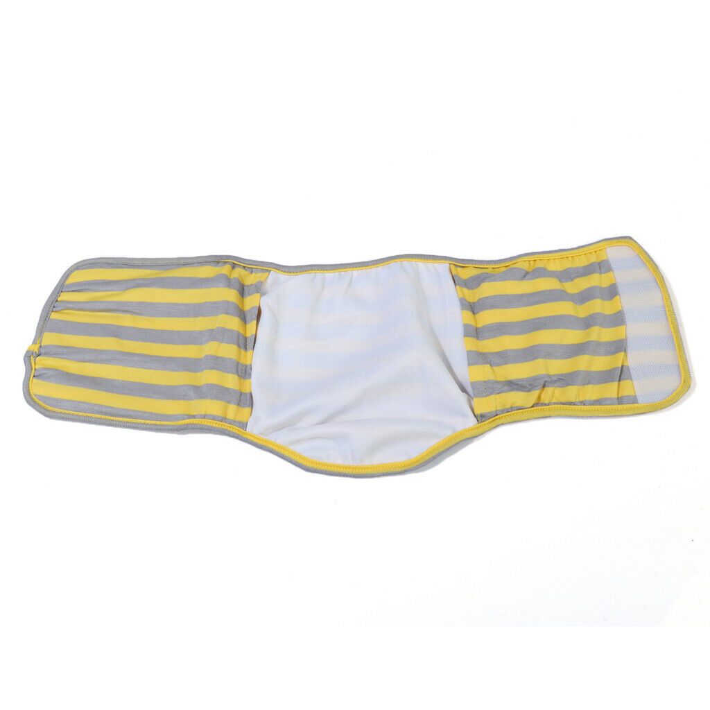 Male Pet Dog Pants Bitch Season Menstrual Sanitary Nappy Diaper Yellow S