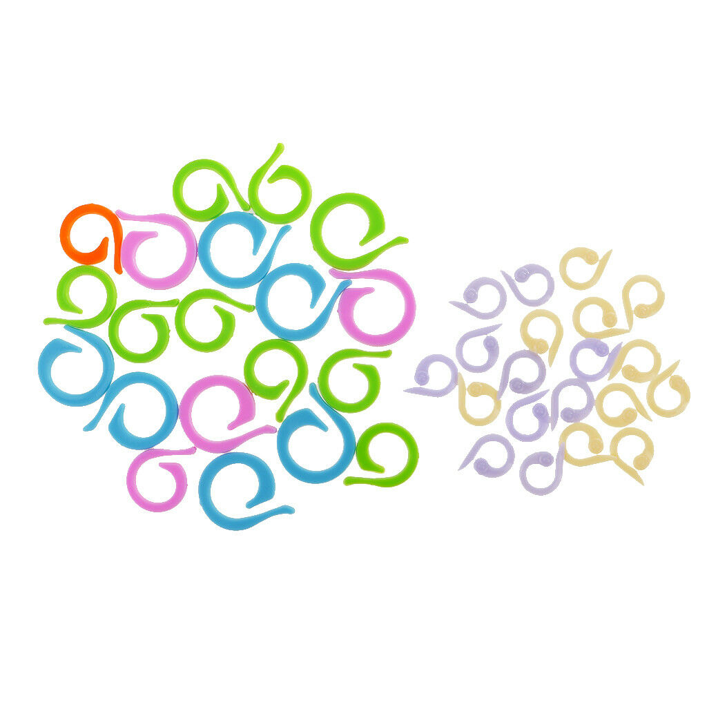 40pcs Assorted Plastic Split Stitch Ring Crochet Knitting Markers Tools