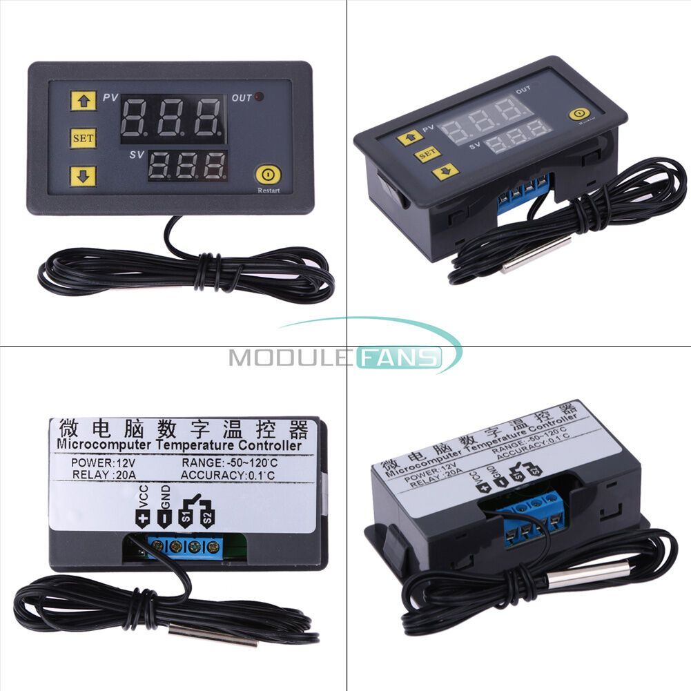 12V 20A W3230 LCD Digital Thermostat Temperature Controller Meter Regulator