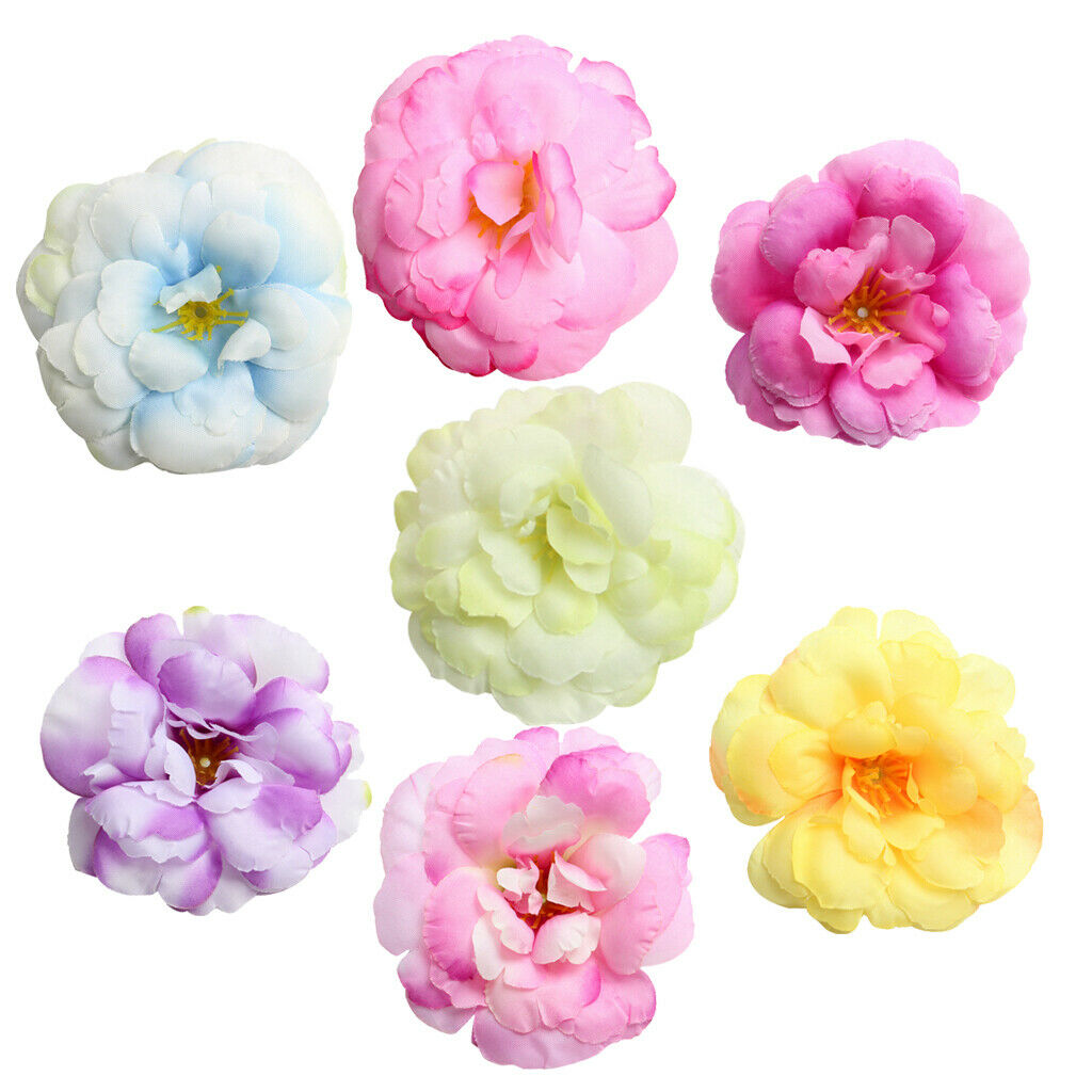 10 Pieces Artificial Flower Multicoloured Simulation Real Touch Camellia Flowers
