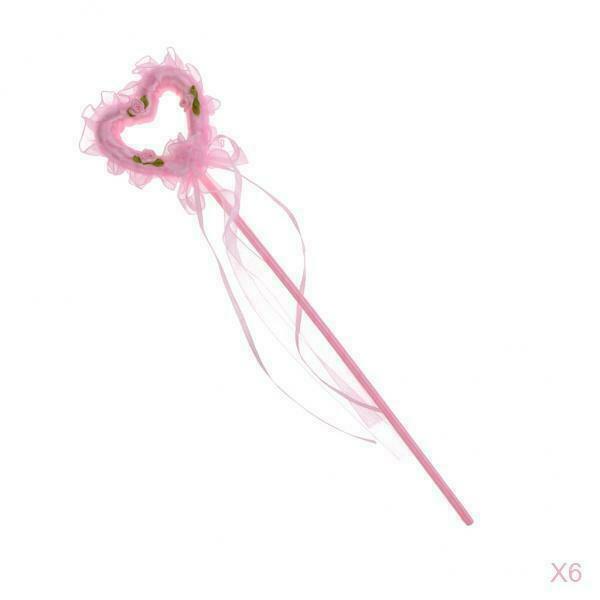 6 Pieces Romantic Pink Heart Shape Princess