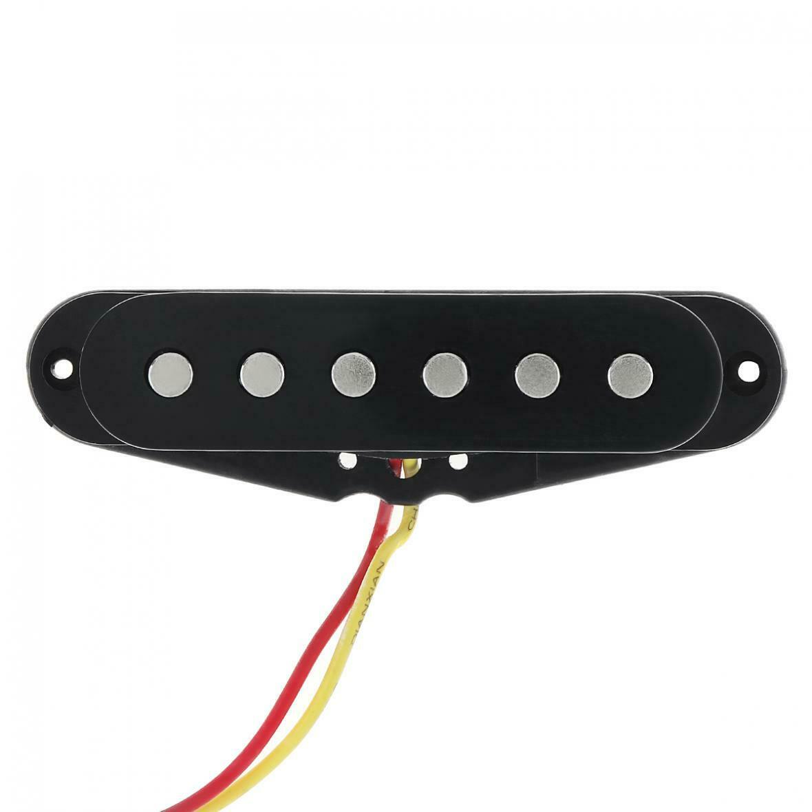 1x Black Single Coil Sound Pickup for 6 Strings Guitar Top Sound