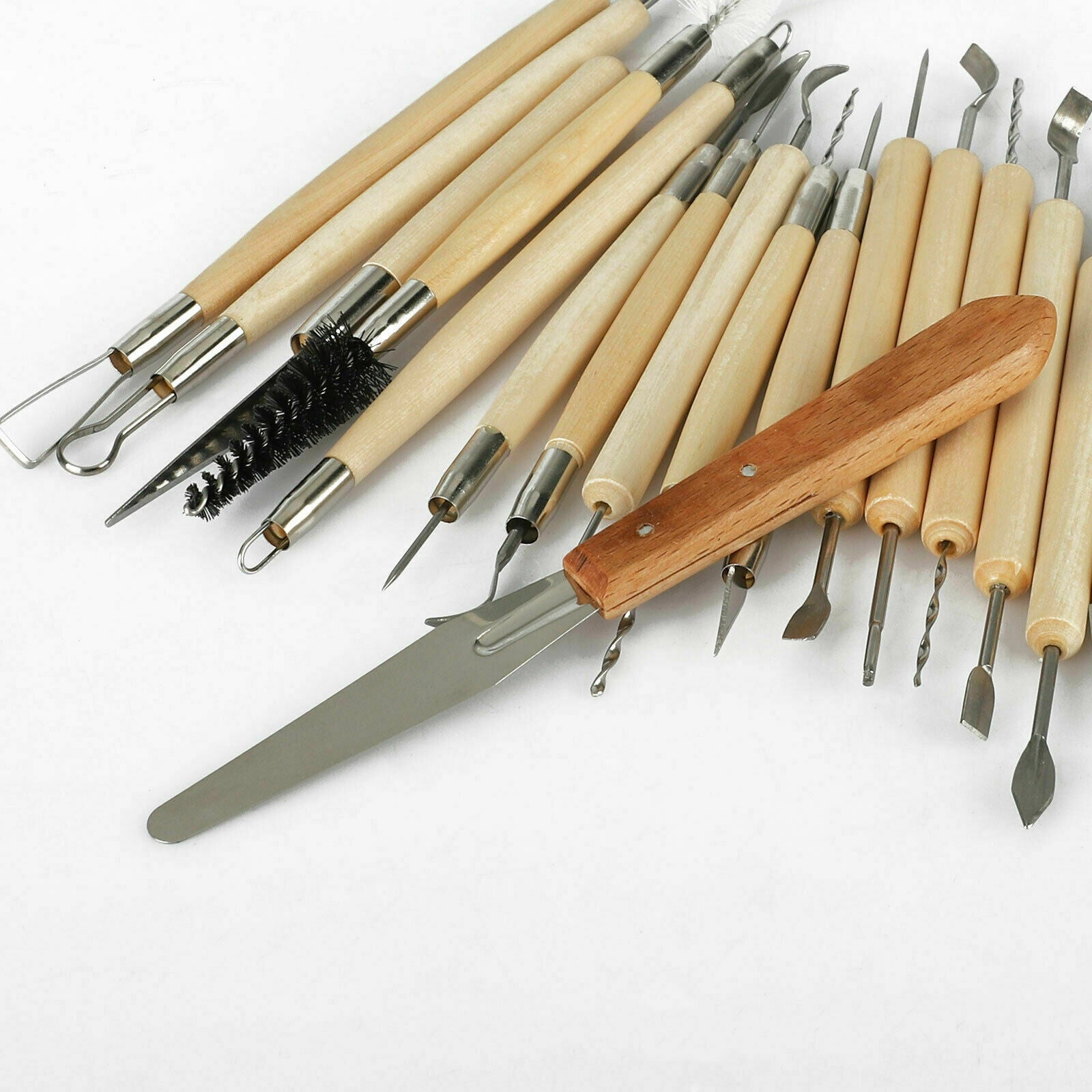 22in1 Clay Sculpting Set Pottery Carving Tools Polymer Modeling Ceramics Art Kit