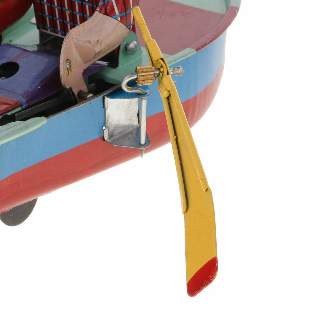 Novelty Retro Wind Up Rowing Boat Metal Metal Mechanism Toys