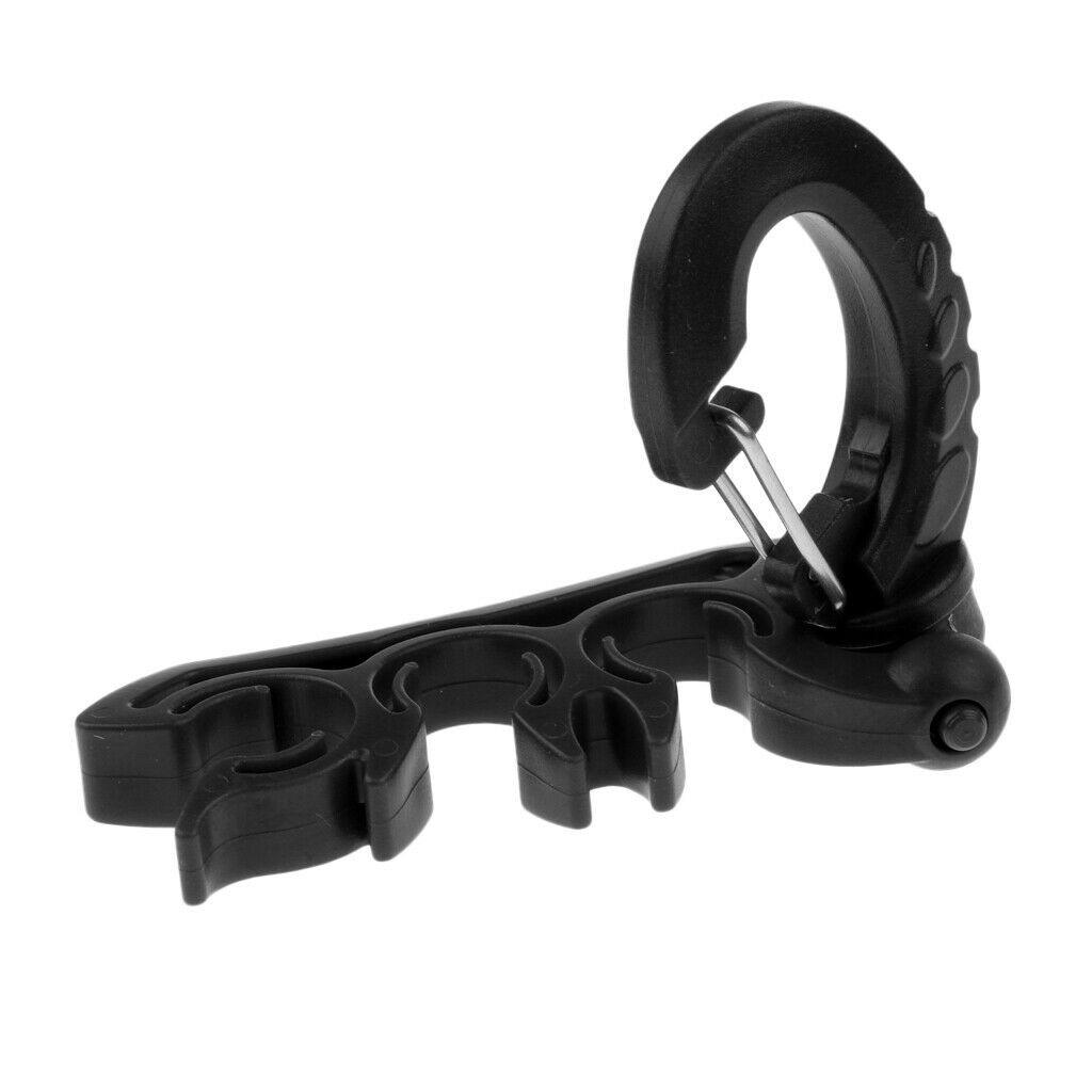 2Pcs/Pack Black Scuba Diving Triple Hose Holder, Regulator Octopus 3 Hoses