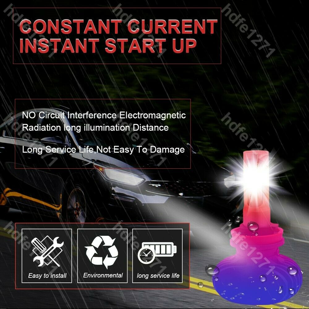 6X White LED Headlight Fog Light Bulb Upgrade Combo Replace fit GMC Acadia 07-12