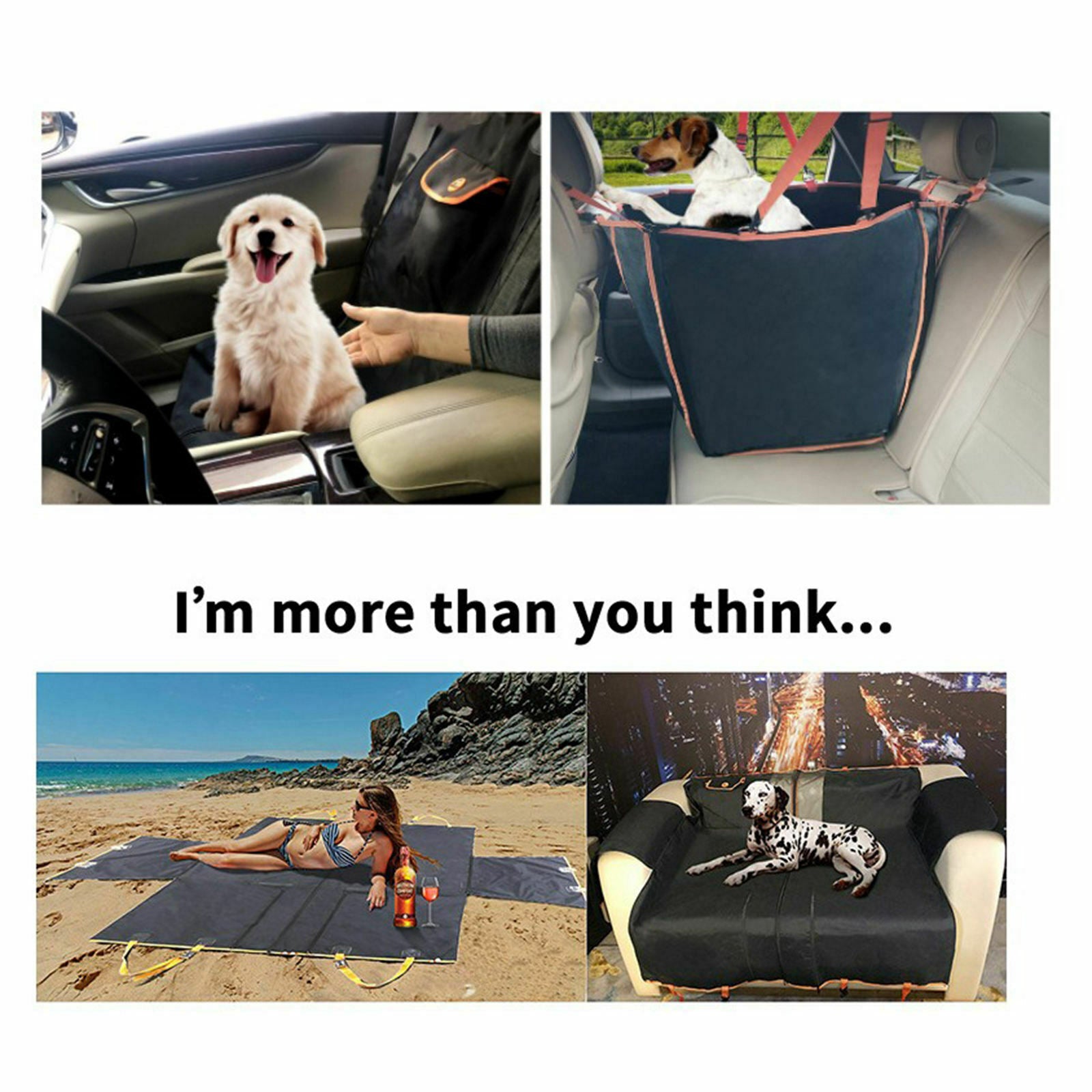 Rear Seat Protector Cover Travel Car Waterproof Dog Pet Hammock Heavy Duty