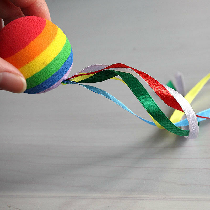 Car Antenna Toppers RainbowBall Colored Ribbon AntennaBalls Unique design.l8