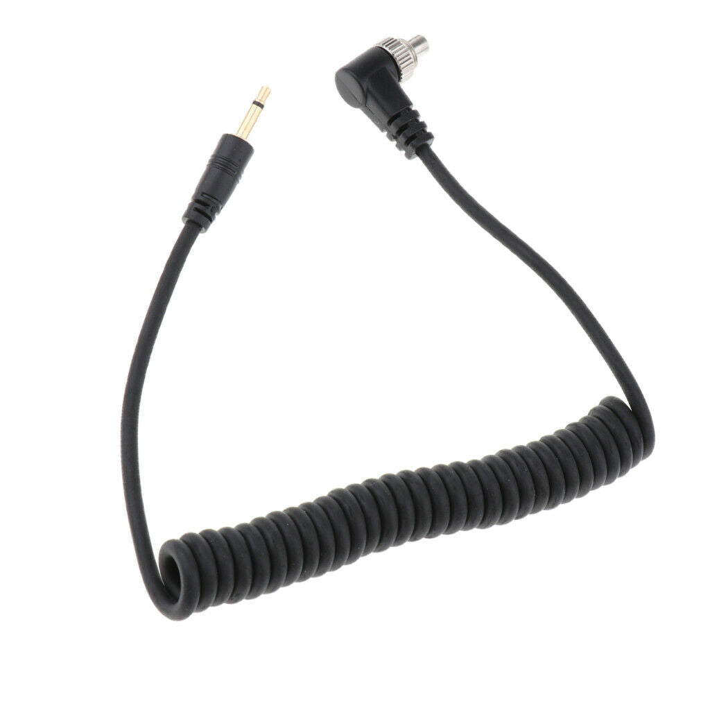 2.5mm to Male Flash PC Sync Cable with Screw Lock for Canon 7D 5DII 50D 40D