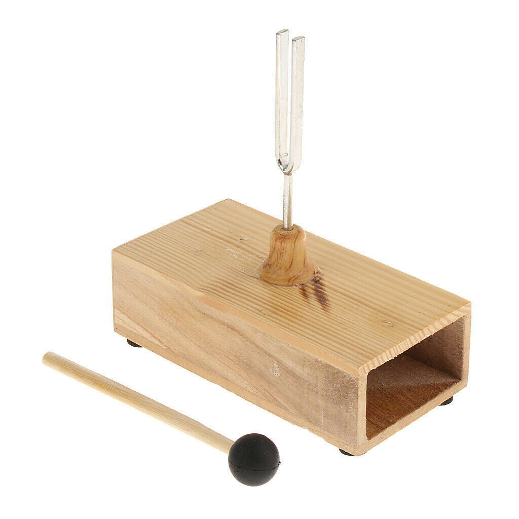 Wooden 440Hz Tuning Fork Turner With Beater Stick Musical Instrument Parts