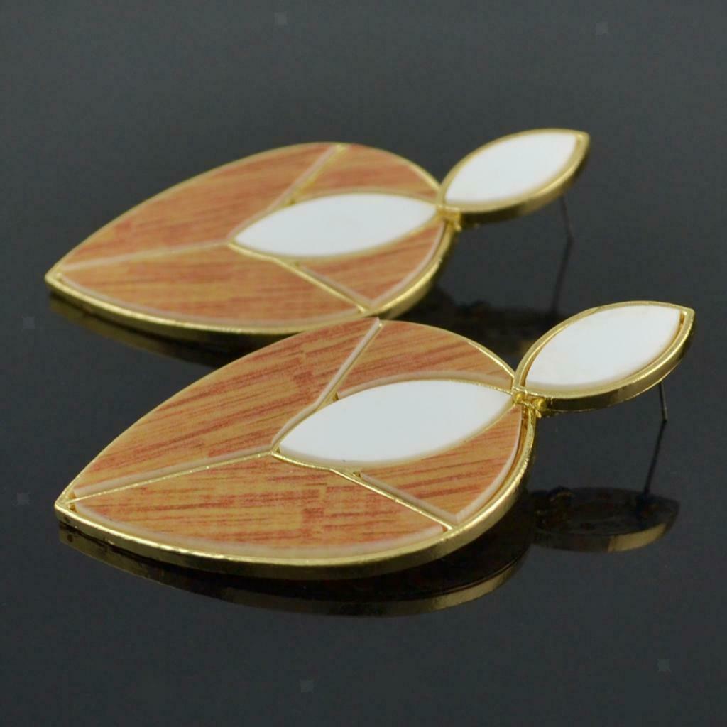 Creative Fashion Geometric Studs Earrings Waterdrop Dangler Jewelry White