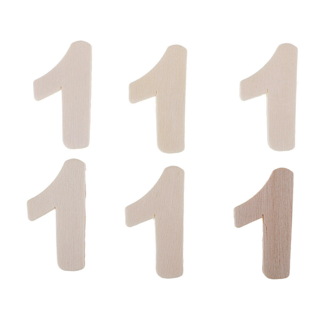 120x 2 trays wooden numbers 0 9 Mix decorations Decoupage Craft Flatbacks