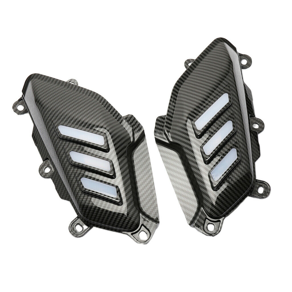 Motorcycle Carbon Fibers Side Grill Cover Cap For Yamaha Nmax 155 2015-2020