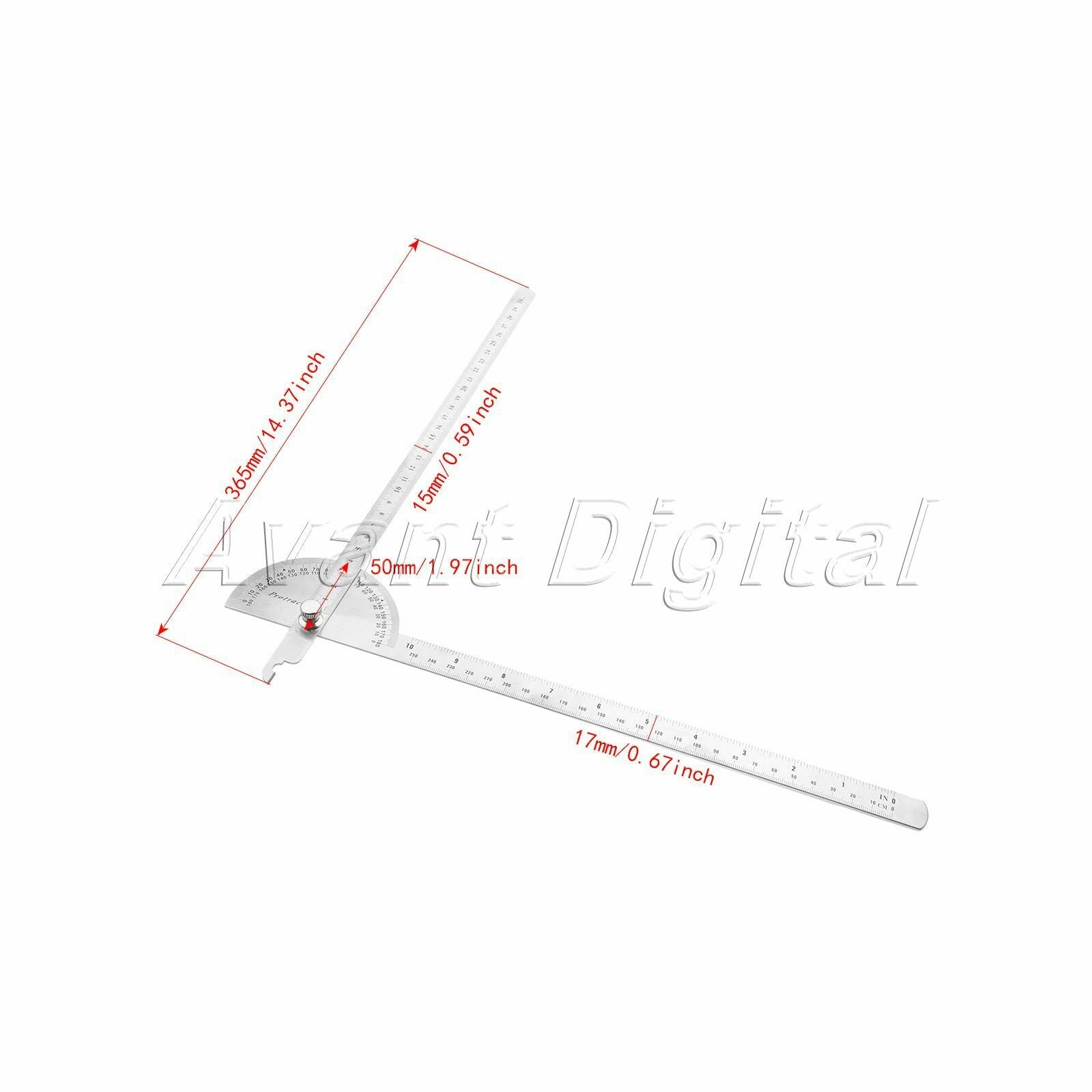 Durable 1pc 0-180 Degree Protractor Angle Finder Arm Measuring Tool Gauge Ruler