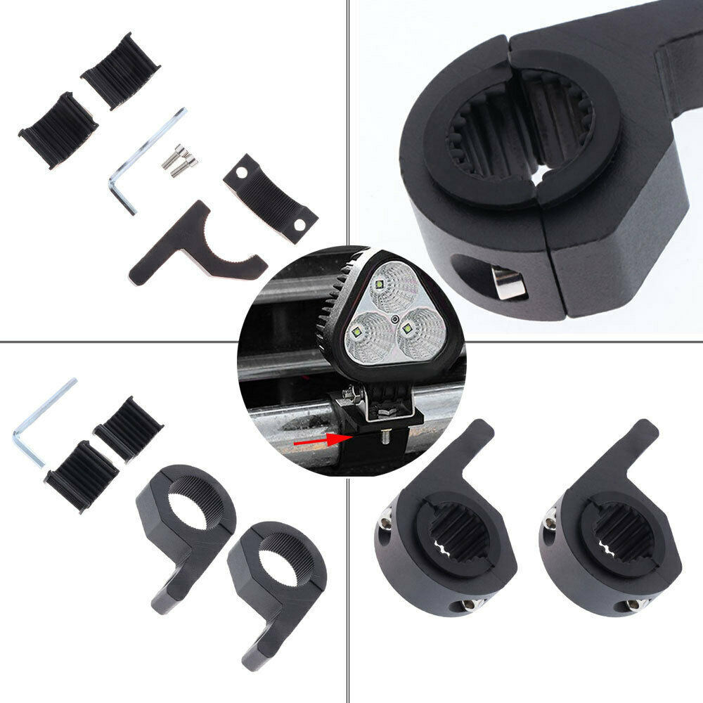 2x Fog Light Clamp Holder Modified 1.25'' Clamp for Motorcycle Crash Bar Guard