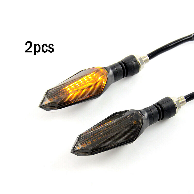 2x Motorcycle Turn Signal Flowing Water Tail Light LED Daytime lights waterproof