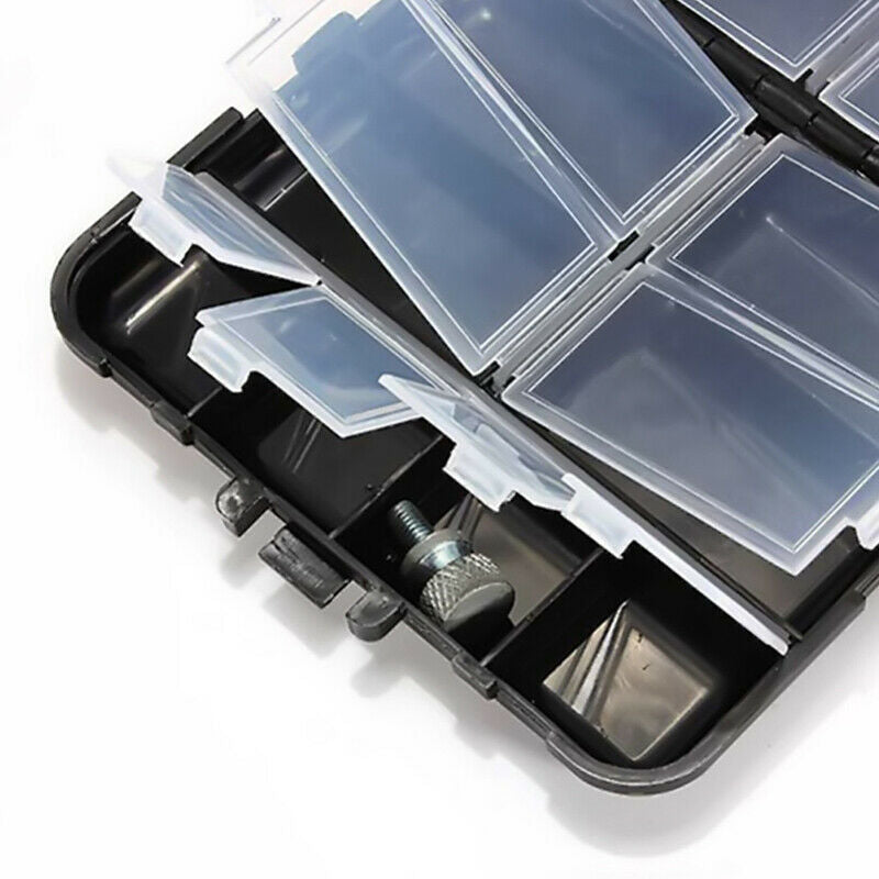 26 grid black mini fishing tackle box fish hook fishing tackle storage b.l8