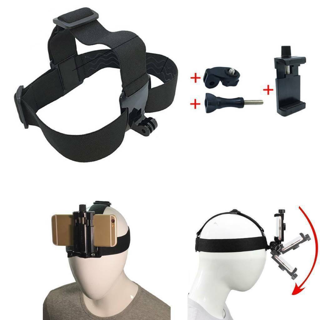 Head Strap Headband Phone Clip Holder for Smartphones