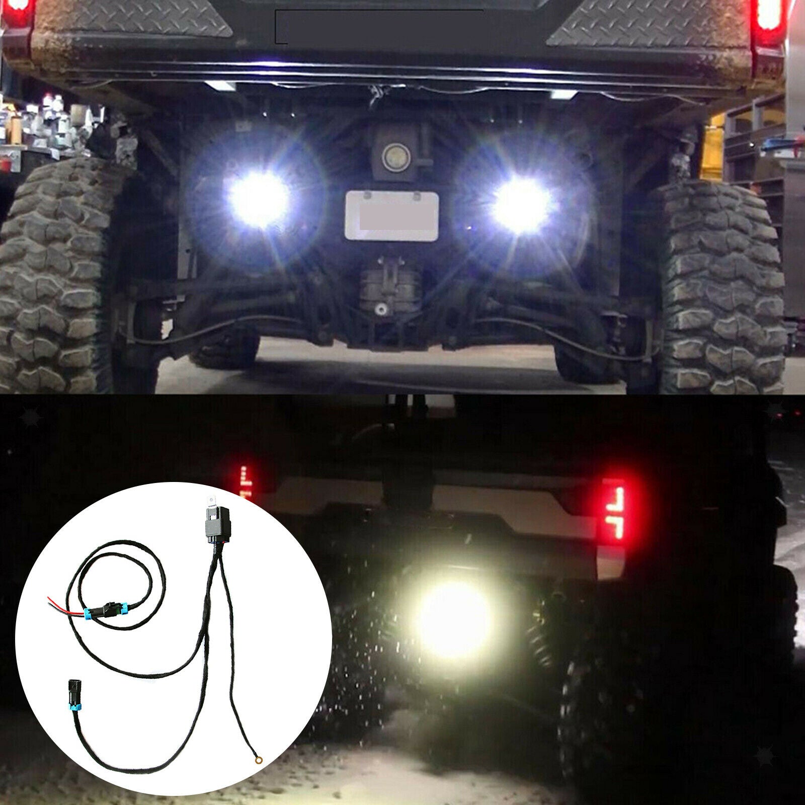 1 Set Back Up Light Reverse Light Harness Kit for Polaris Ranger XP 1000